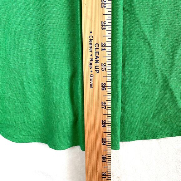 Meshiki Shirt Womens XS Green Linen Blend Oversized Button Shirt Relaxed Fit - Picture 6 of 8